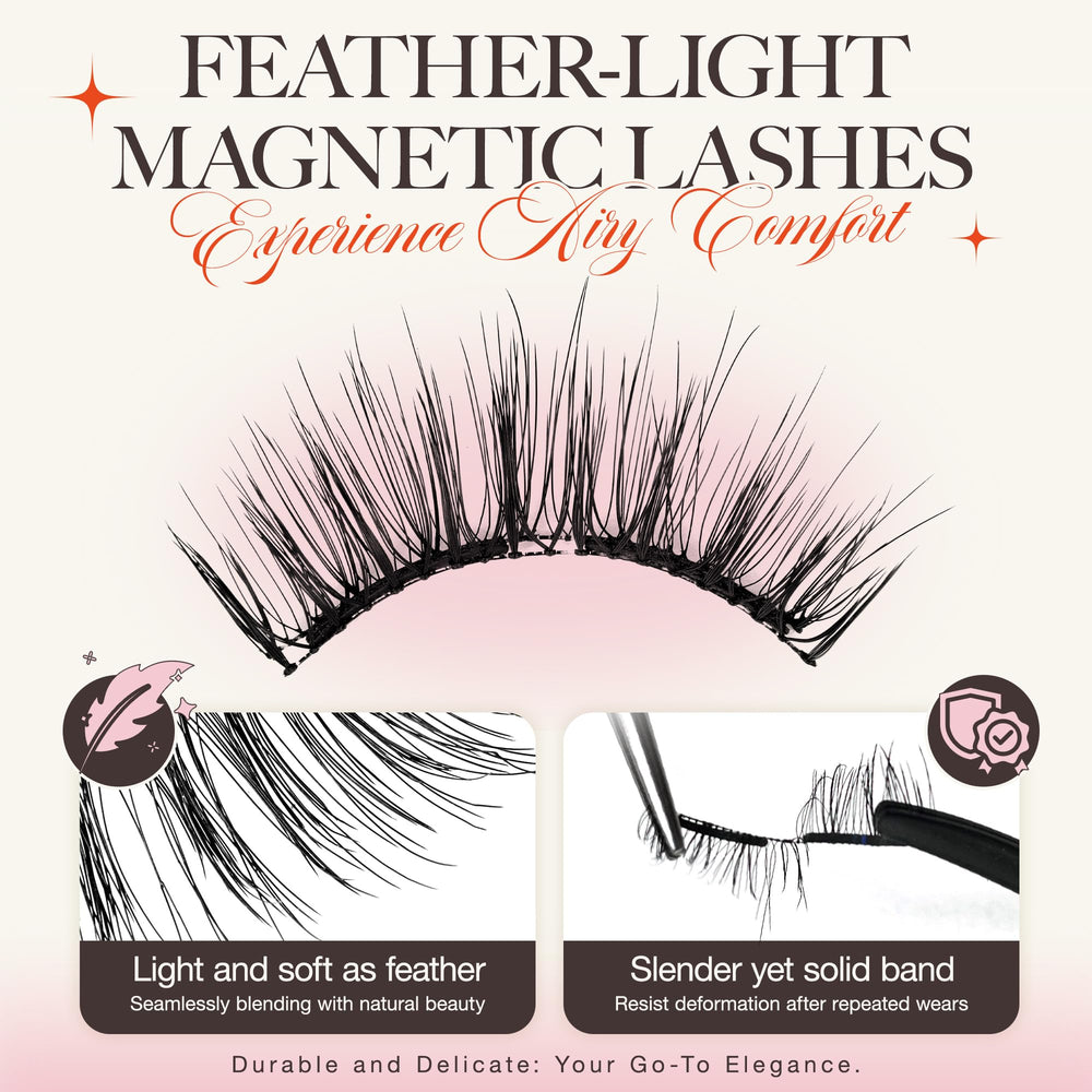 LASHVIEW no-glue lashes with applicator enabling fast, secure wear.