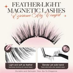 LASHVIEW no-glue lashes with applicator enabling fast, secure wear.