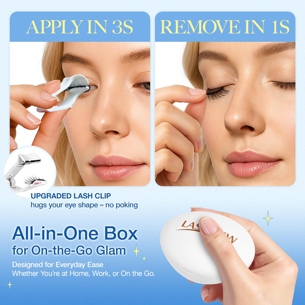 LASHVIEW model wearing LunaSoft lashes for natural look.