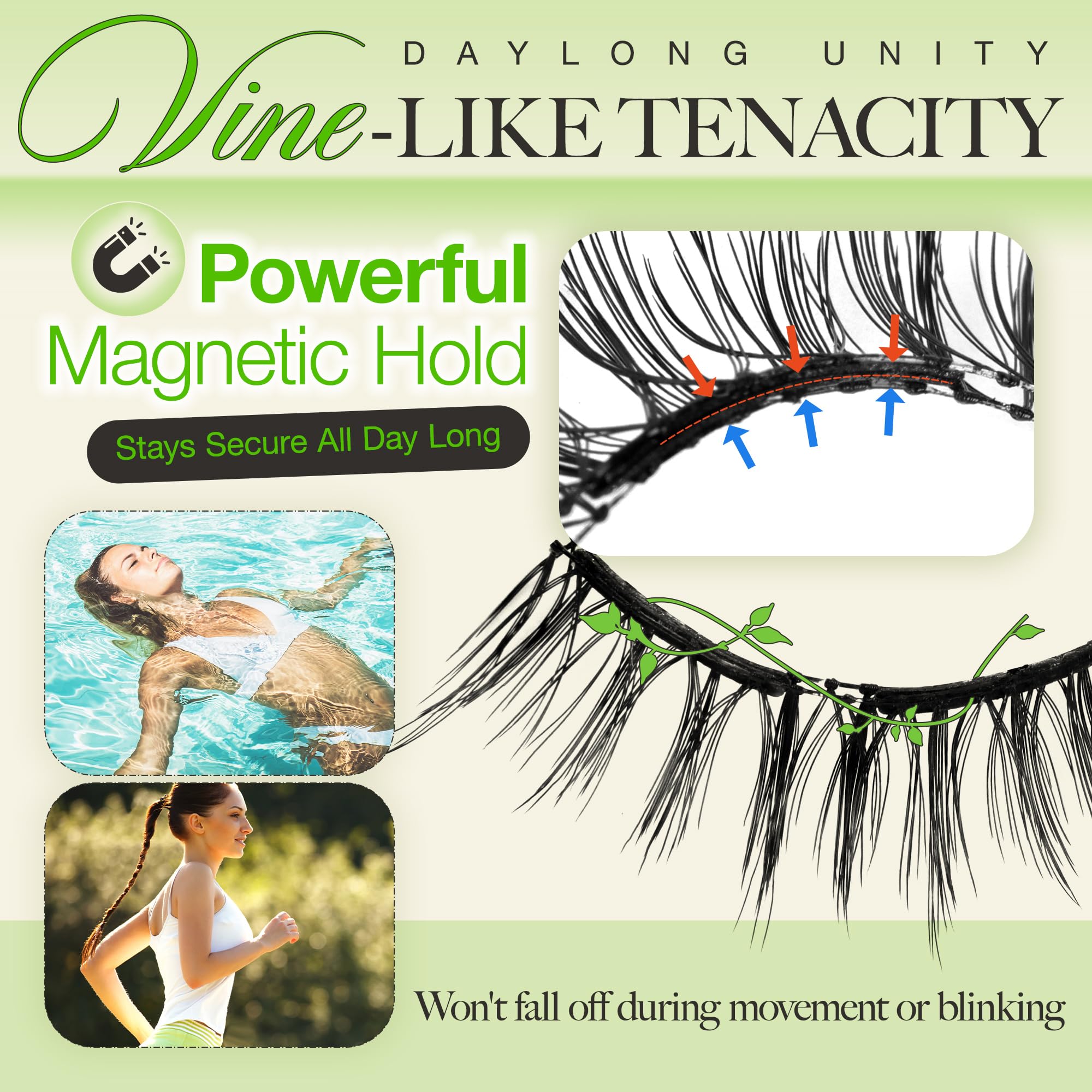 LASHVIEW natural-look magnetic lashes blend seamlessly with real lashes.