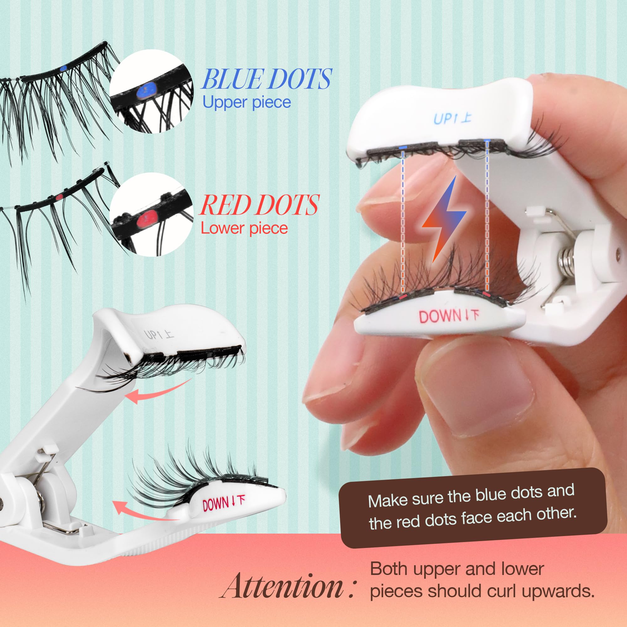 LashVIEW no-glue lashes enable quick wear and removal.