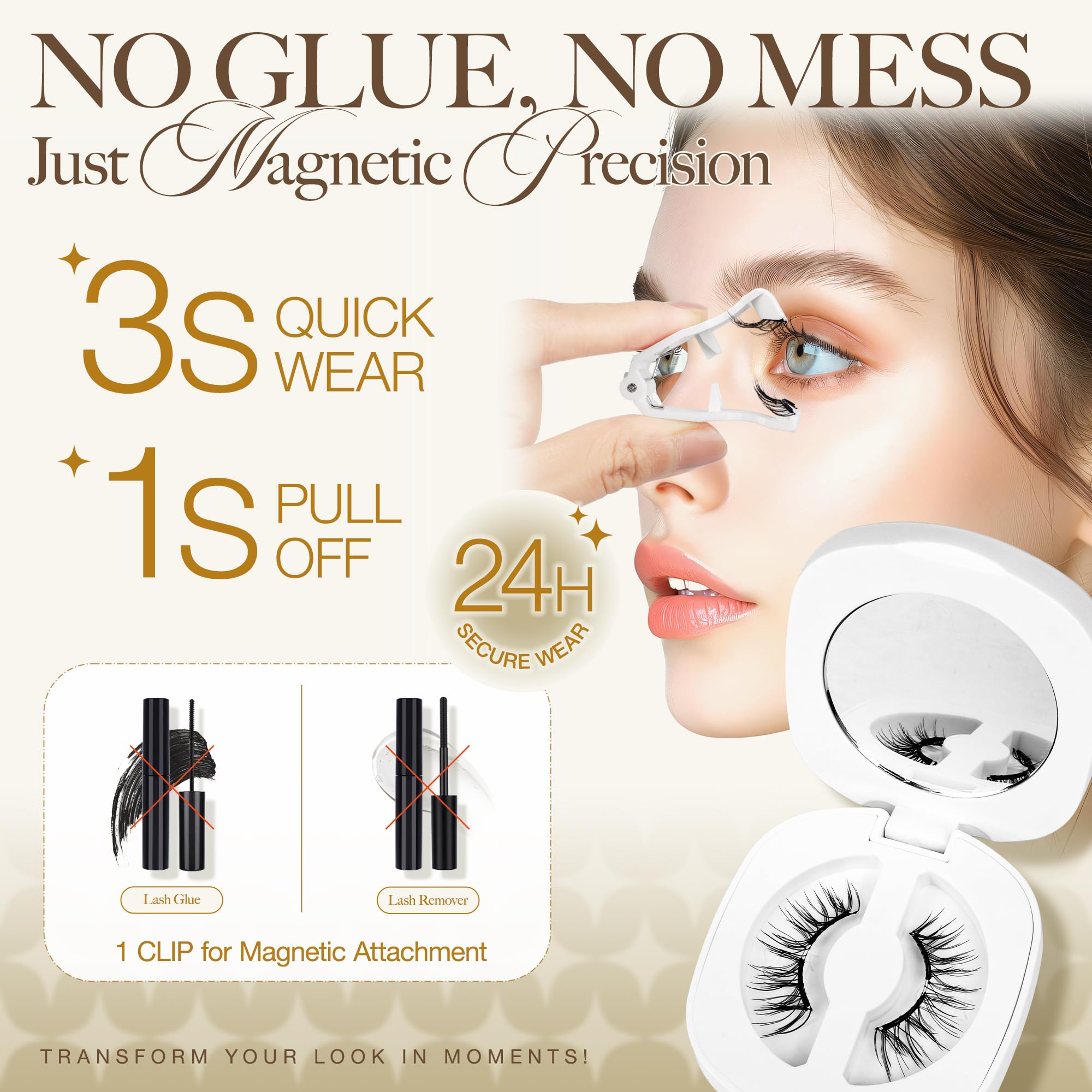 LASHVIEW no-glue design reduces irritation and simplifies removal