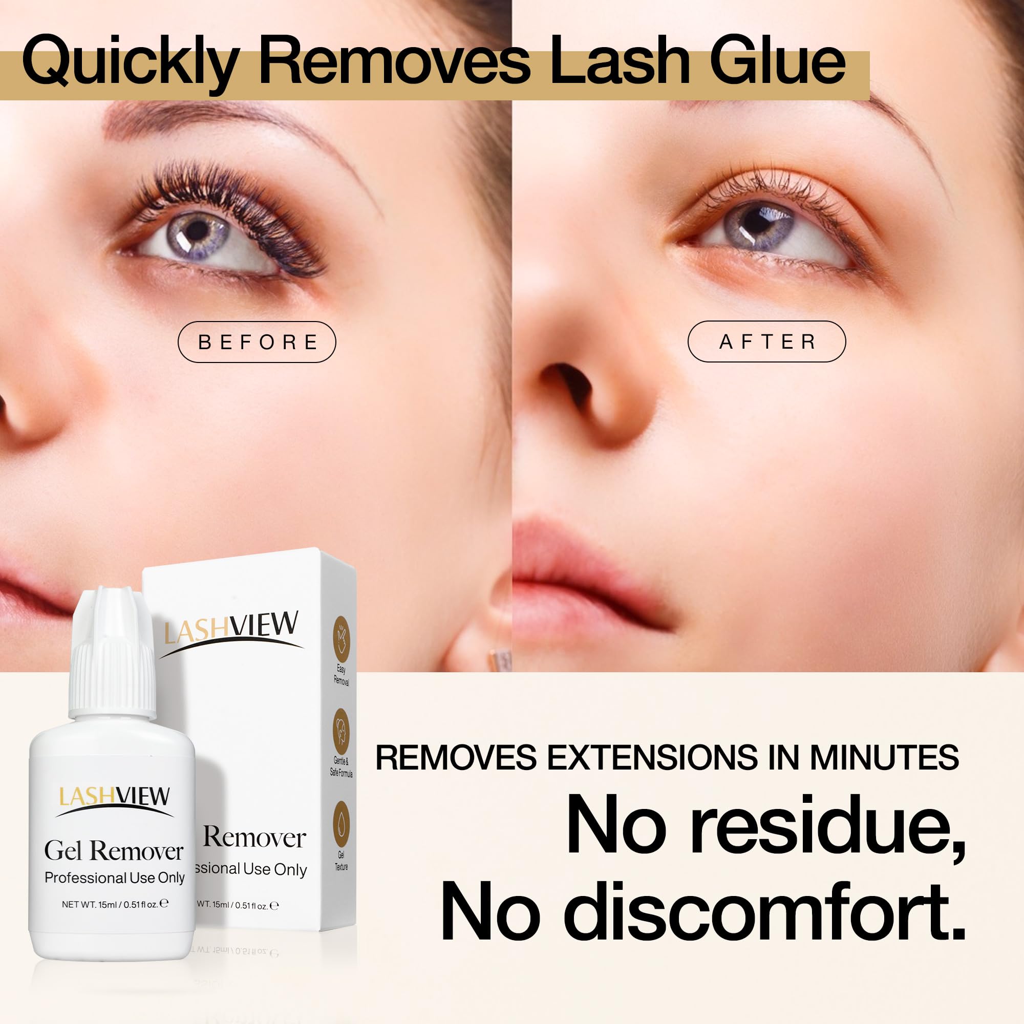 LASHVIEW non-drip gel product ready for precise application