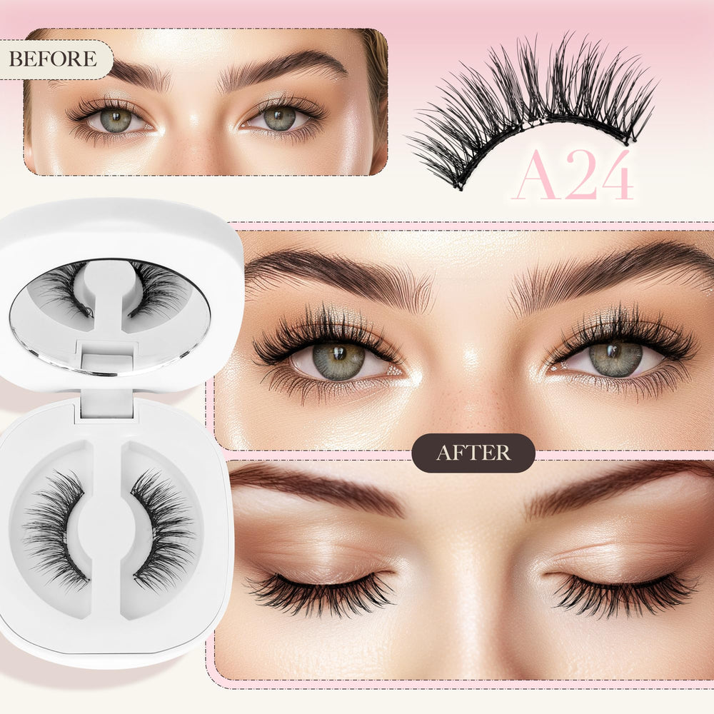 LASHVIEW soft magnetic eyelashes provide a natural look with comfortable, bendable magnets.