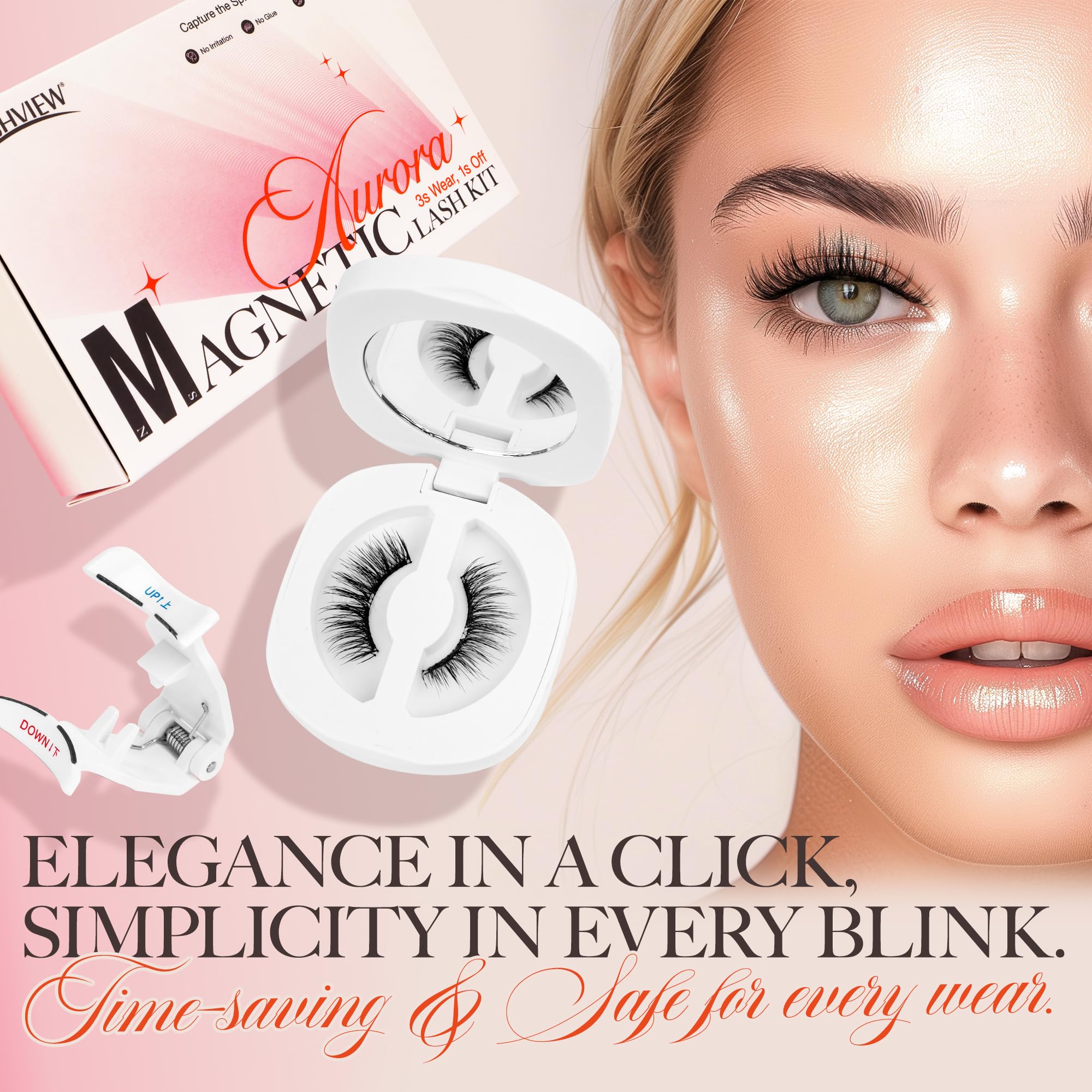 LASHVIEW sustainable reusable magnetic lashes reduce waste.