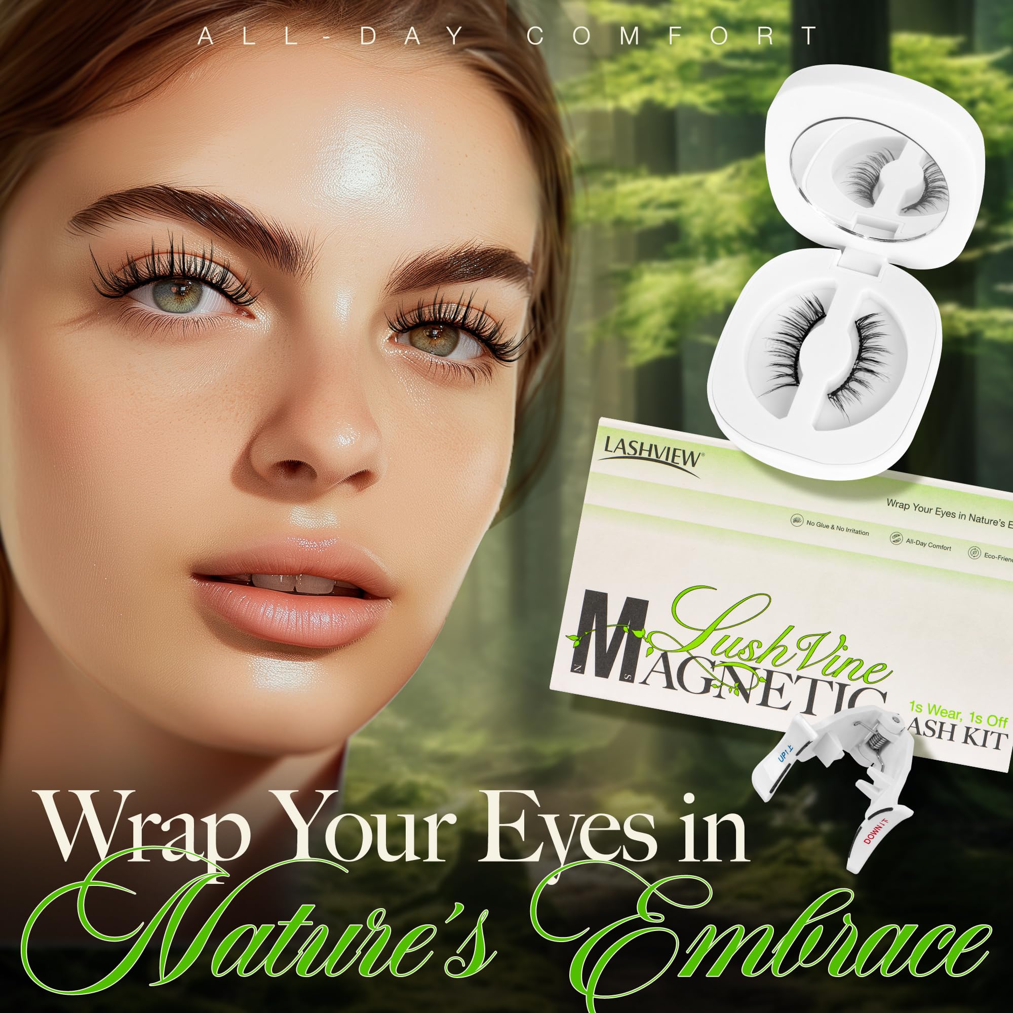 LASHVIEW sustainable reusable magnetic lashes reduce waste while delivering style.