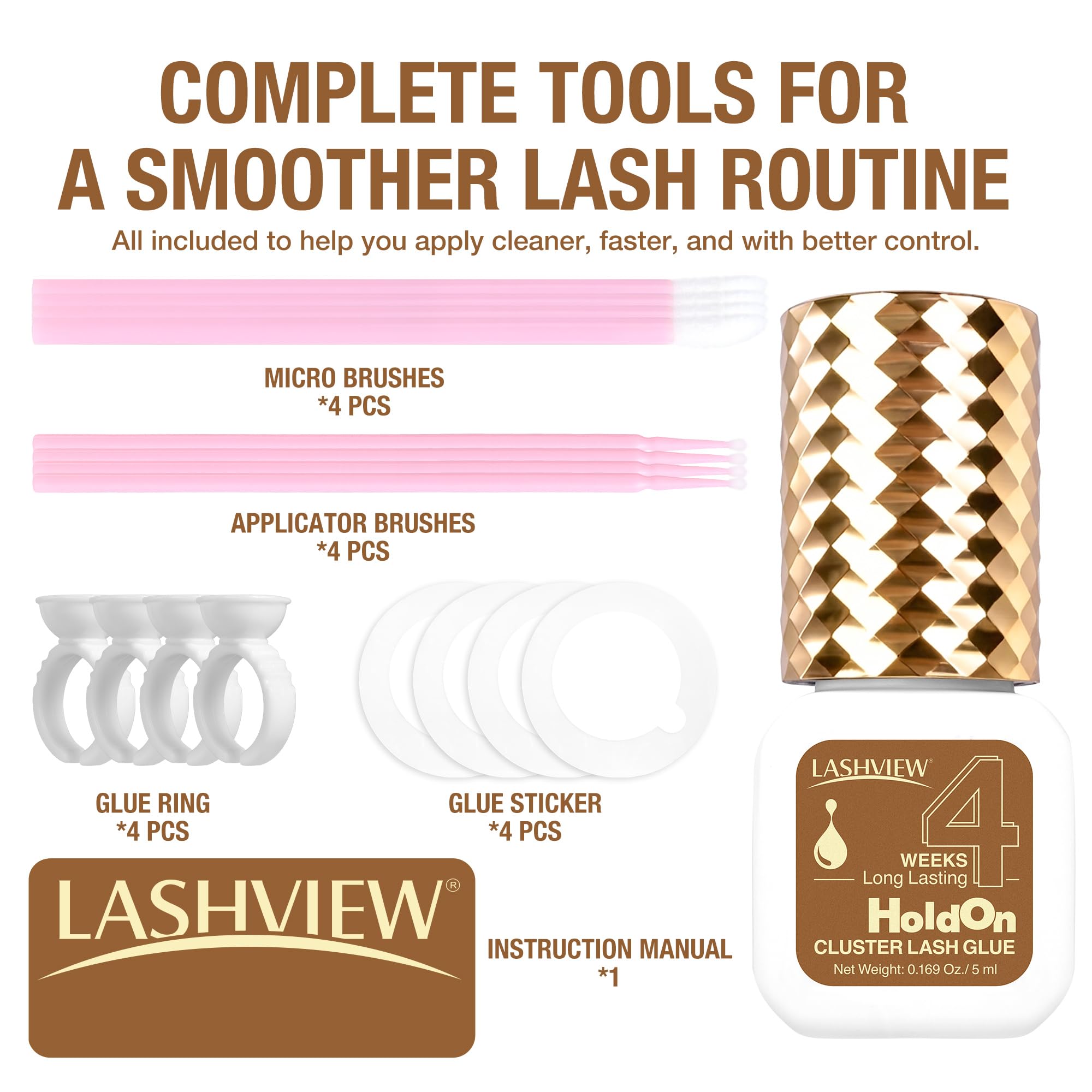LASHVIEW Upgrade dries in 2-3s for precise bonding.