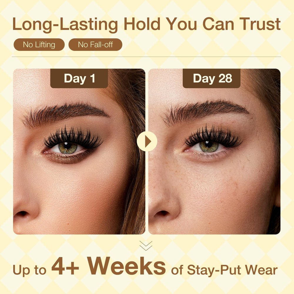 LASHVIEW Upgrade label emphasizes hypoallergenic, formaldehyde-free features.