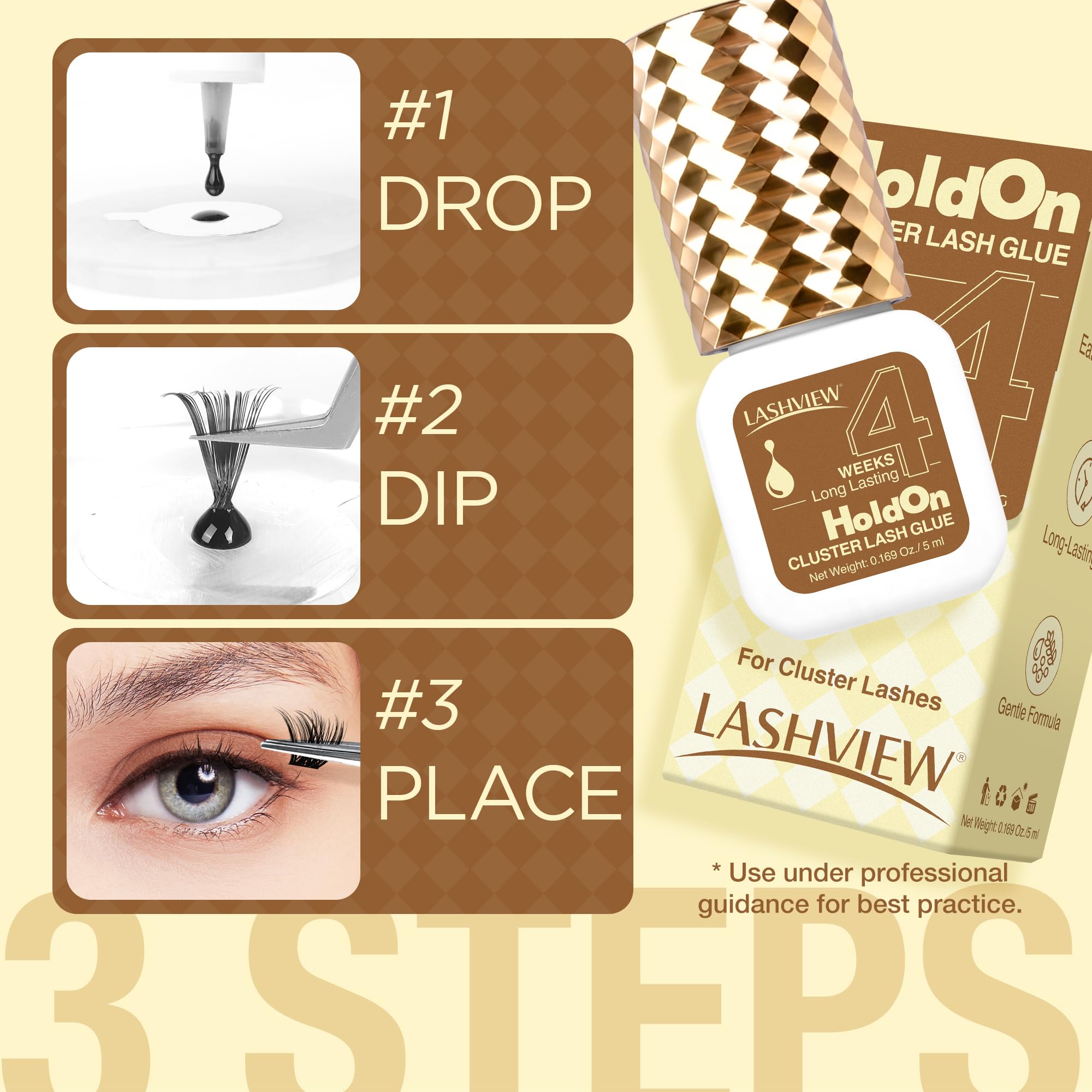 LASHVIEW Upgrade open-eye usage shows natural lash look.