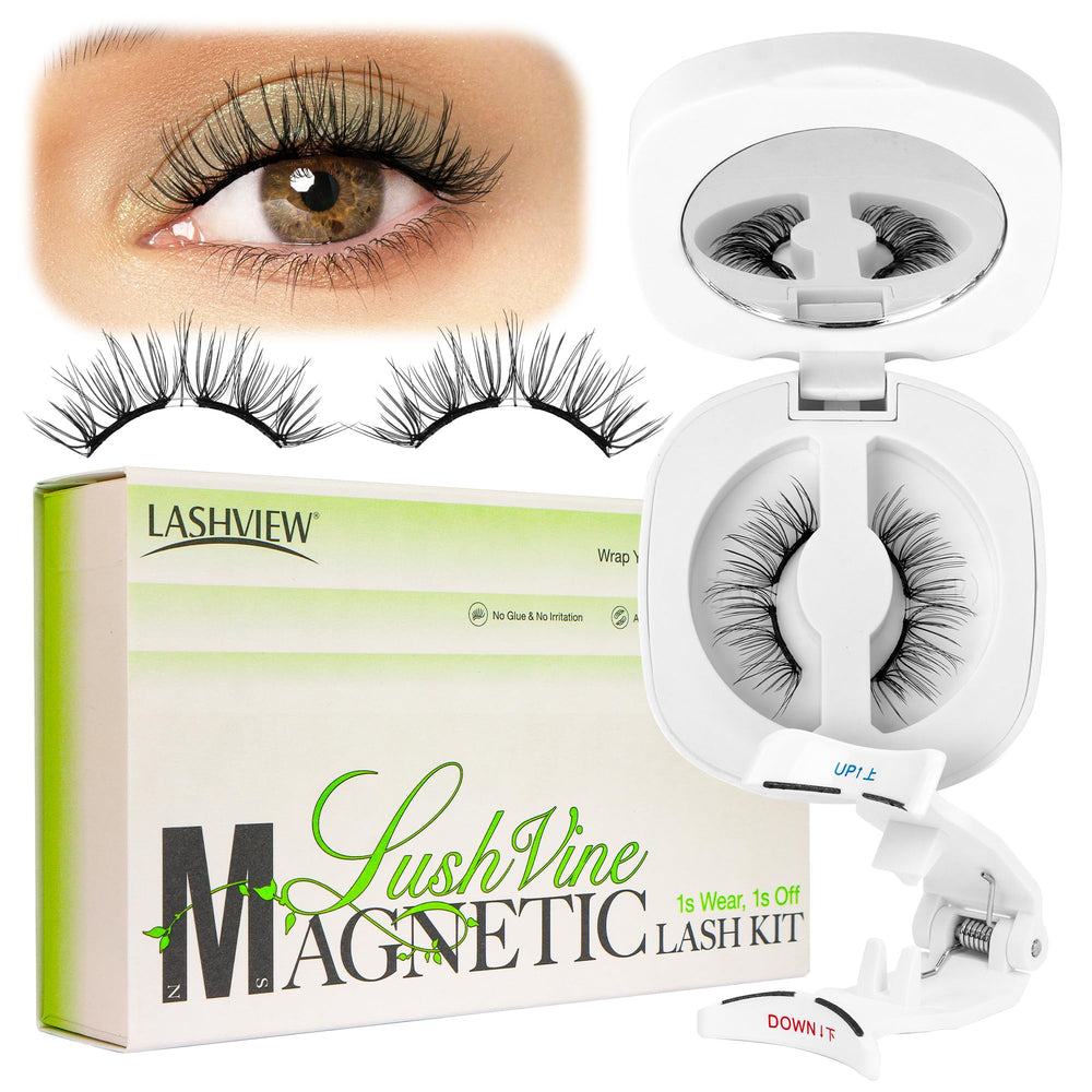 LASHVIEW Upgrade Magnetic Lashes show a natural look with secure magnetic hold.