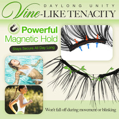 LASHVIEW Upgrade Magnetic Lashes with no-glue design for easy removal and minimal residue.