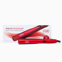 Lasio 1-inch Pro straight ceramic flat iron delivers even heat for frizz-free shine.