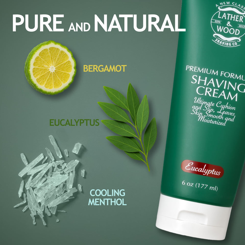 Lather & Wood Shaving Co Premium barbershop quality formula for everyday shaves.