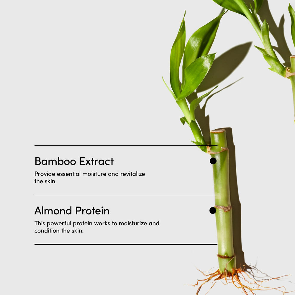 LATHER Bamboo Lemongrass Scrub foaming lather in shower scene.