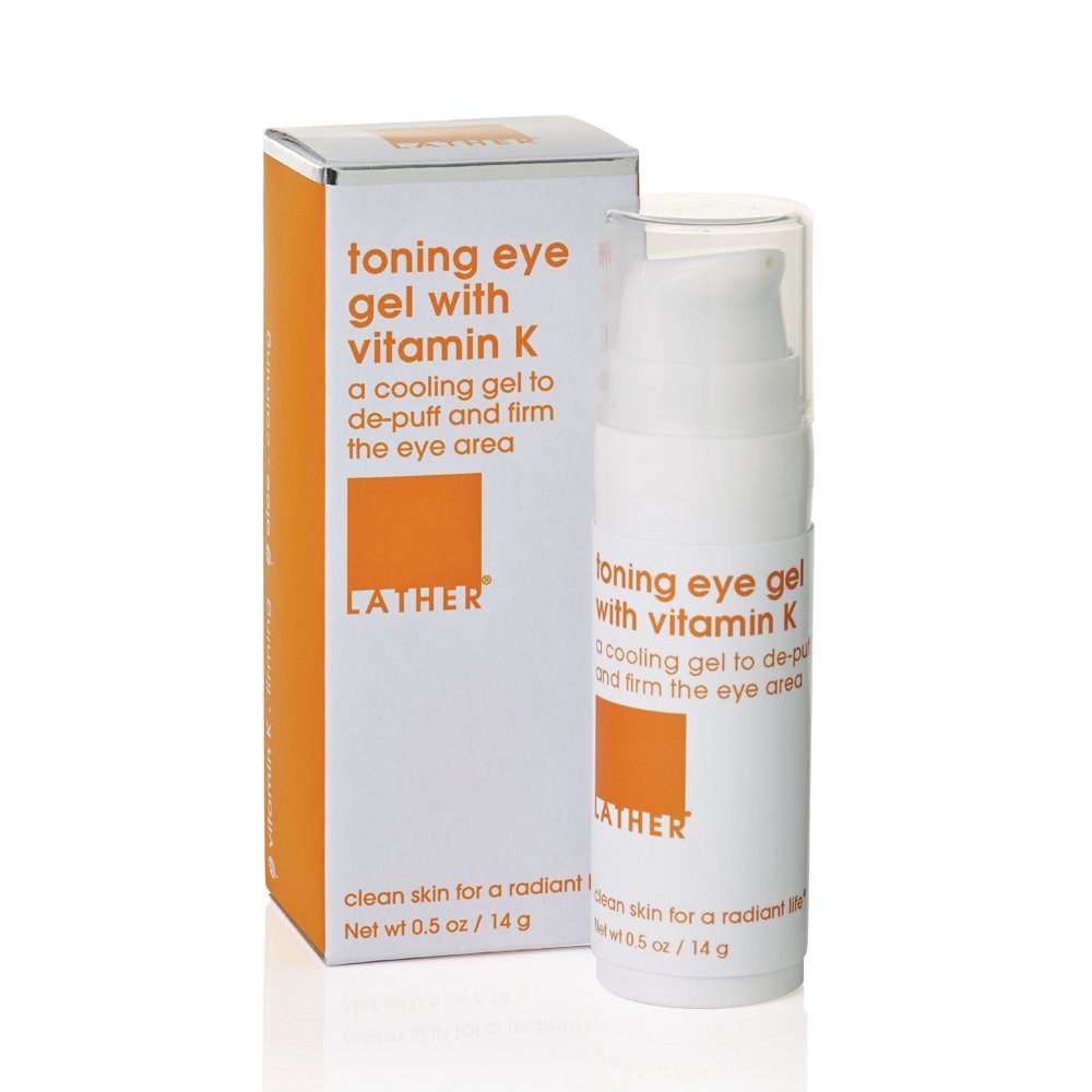 LATHER eye gel lifestyle shot next to a calm morning routine