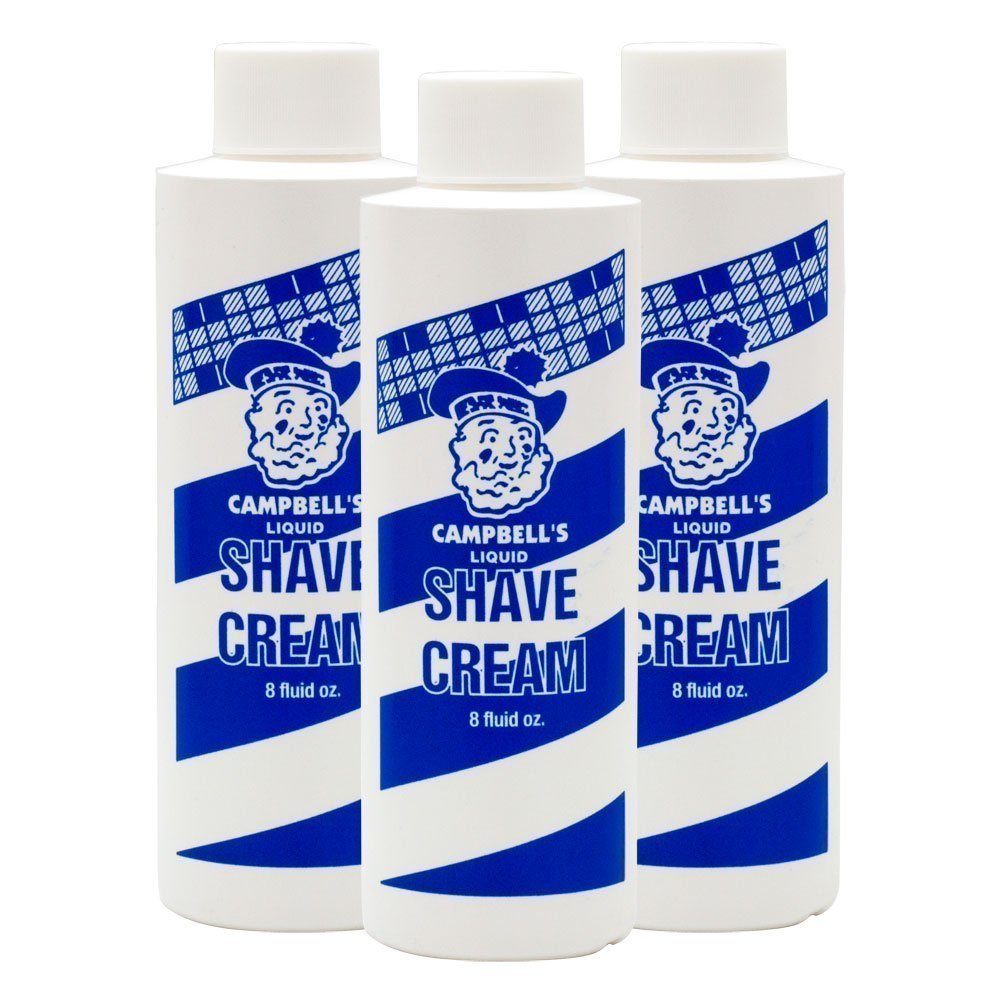 Lather King Campell Soap Concentrate pack shot shows convenient shave cream bottle for a smooth shave.