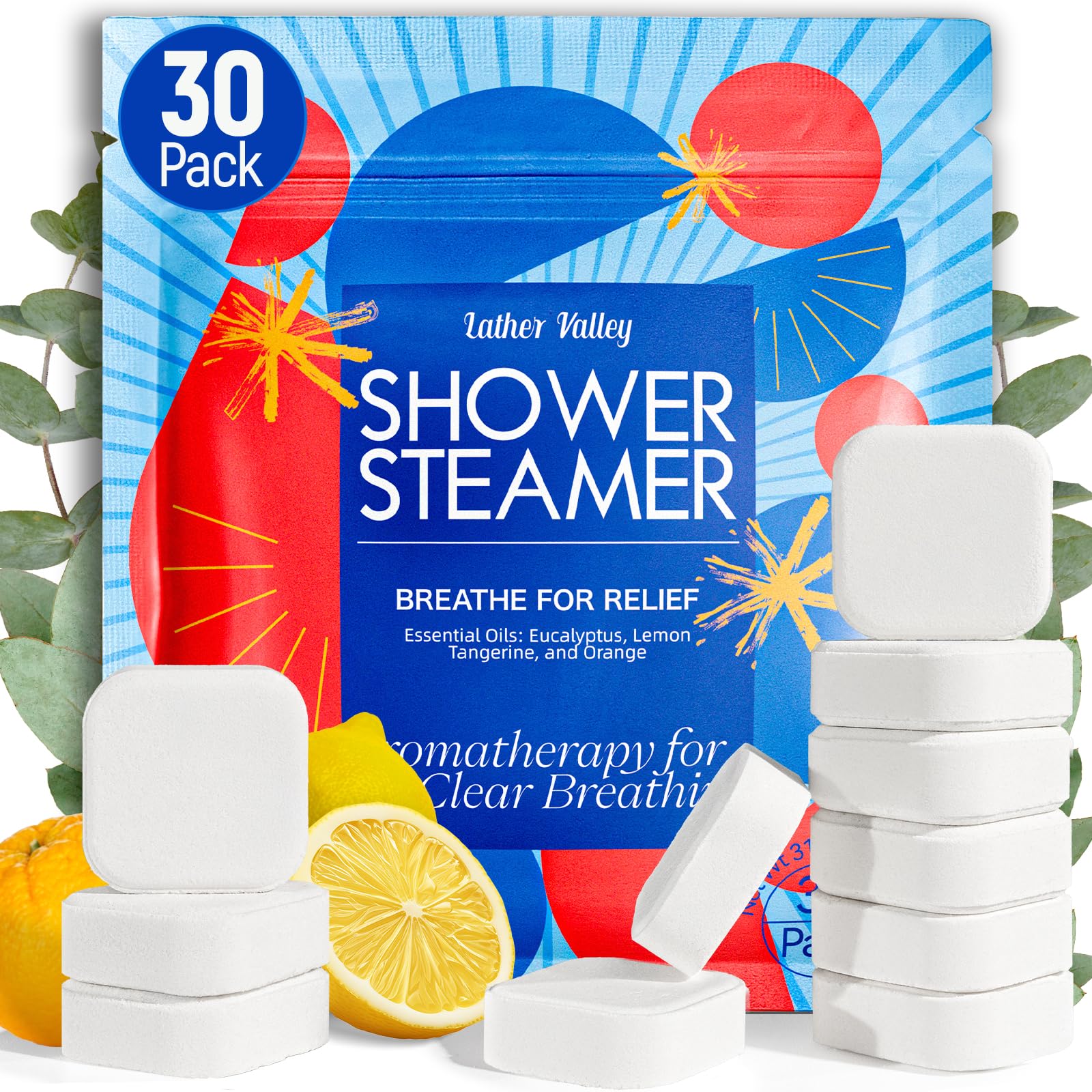 Lather Valley shower steamer eucalyptus aroma for a refreshing shower