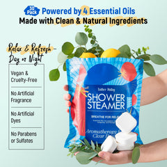 Lather Valley shower steamer lemon aroma to uplift mood