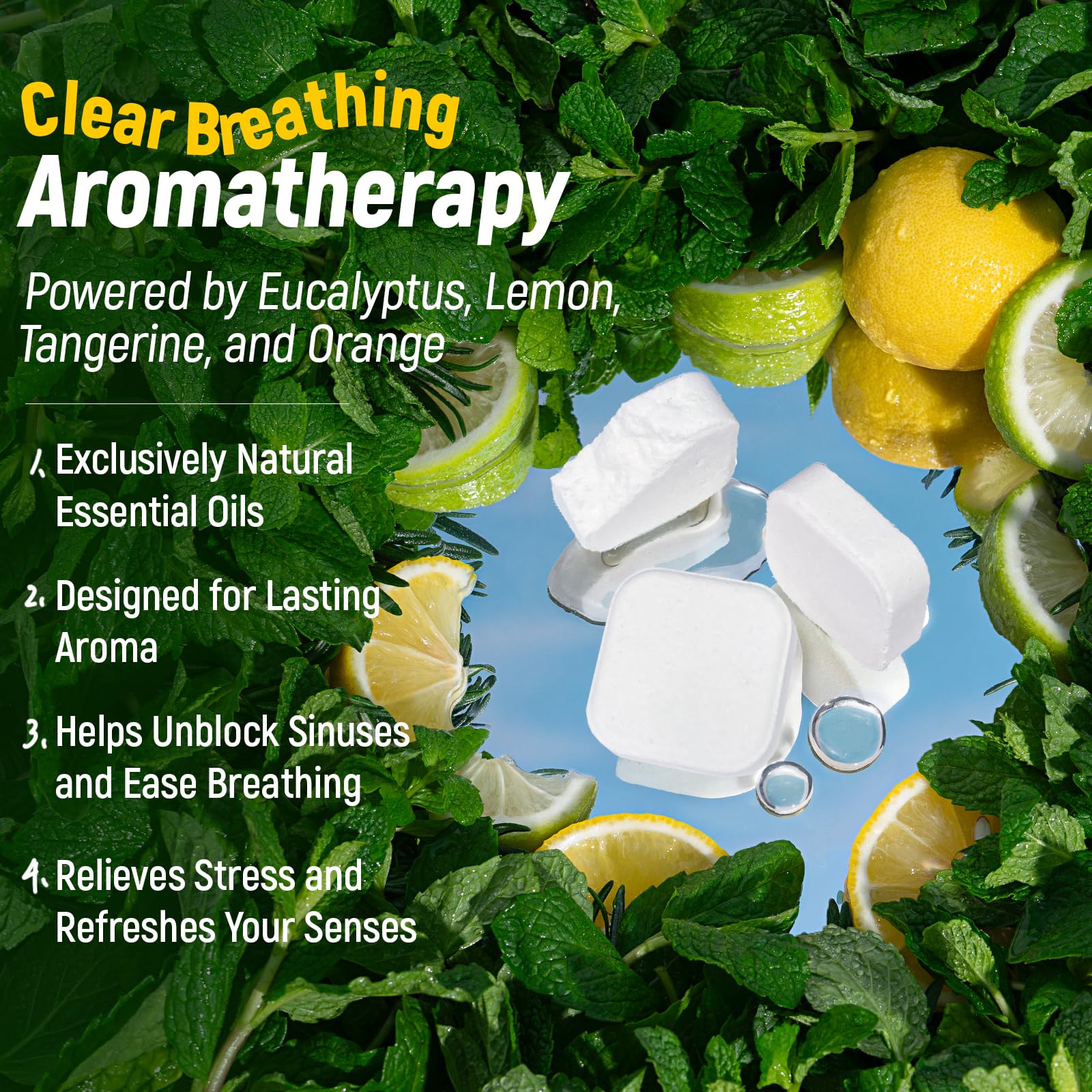 Lather Valley shower steamer tangerine aroma for bright energy