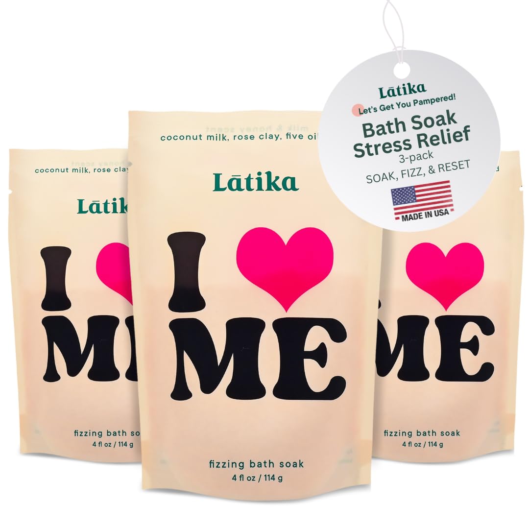 Latika I Heart Me bath soak set collection for calming at-home rituals.