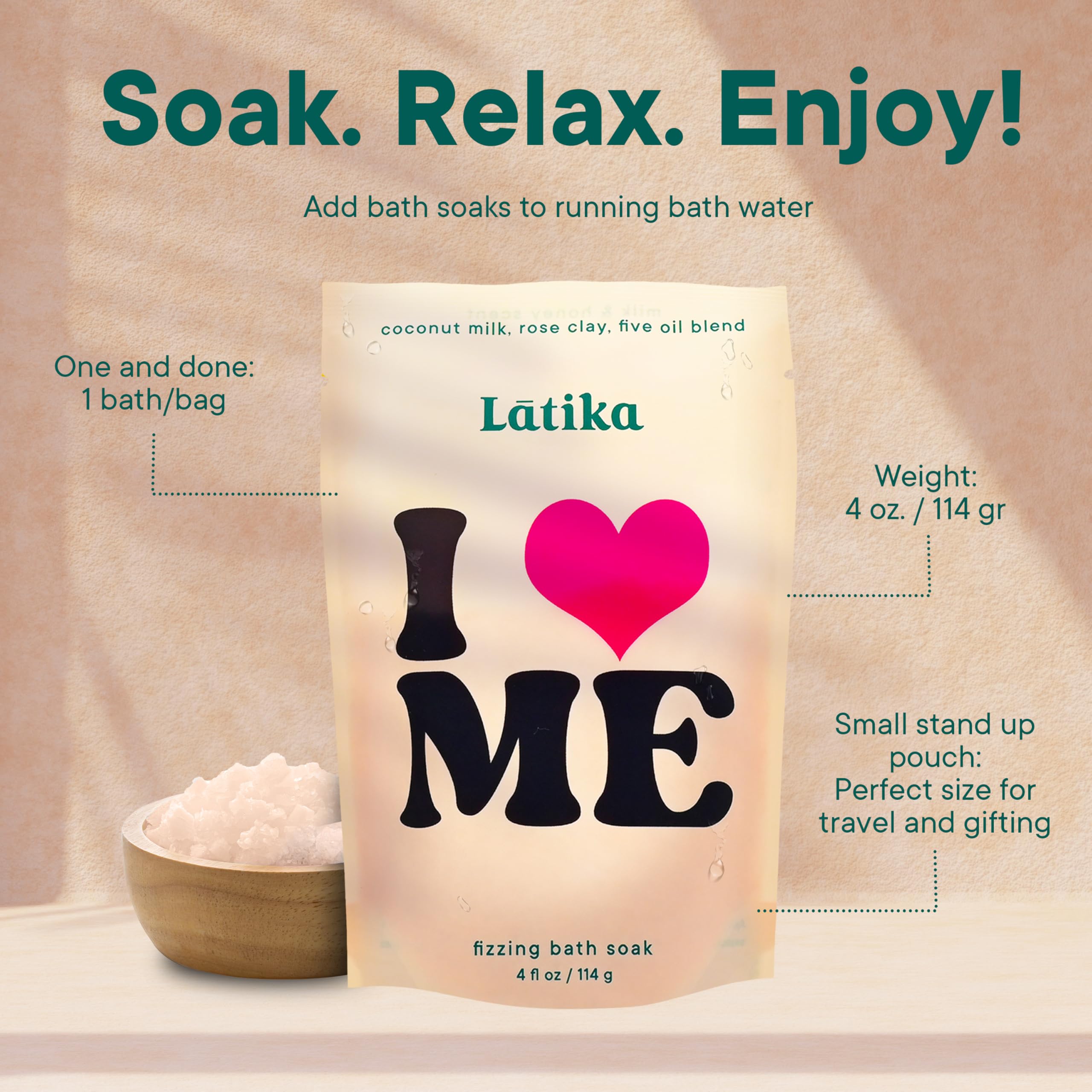 Latika I Heart Me spa-like soak creates aromatic escape at home.