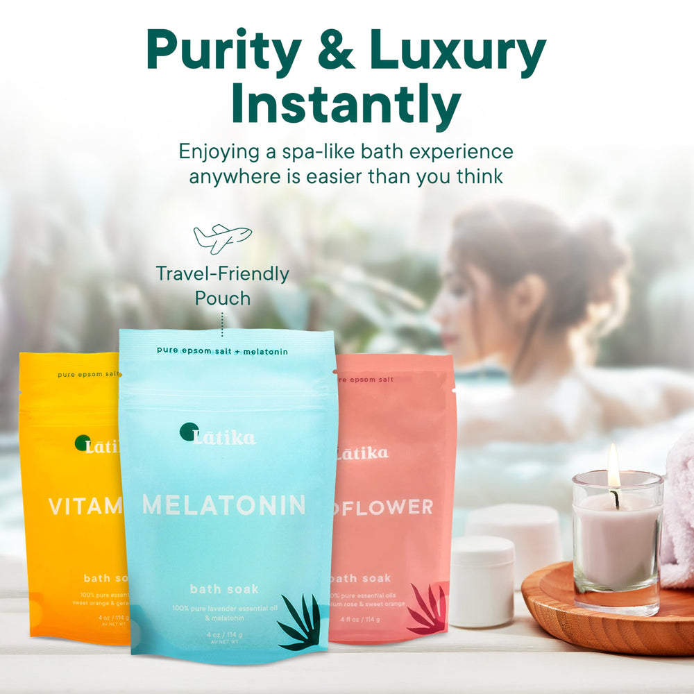 Latika Soaks Aromatic oils dropper gently releasing calming scents