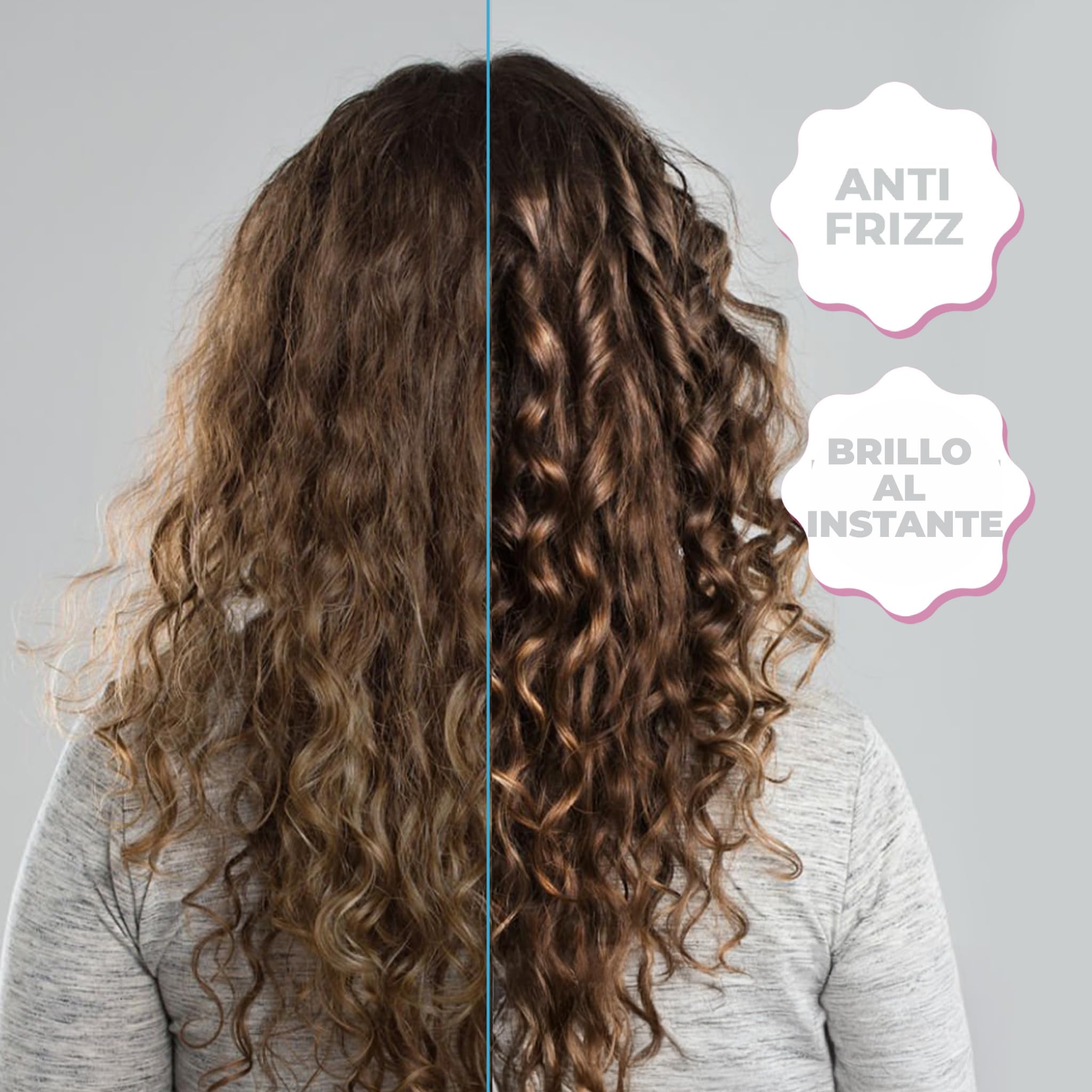 Latinoil Soft silky hair after use demonstrating manageable curls
