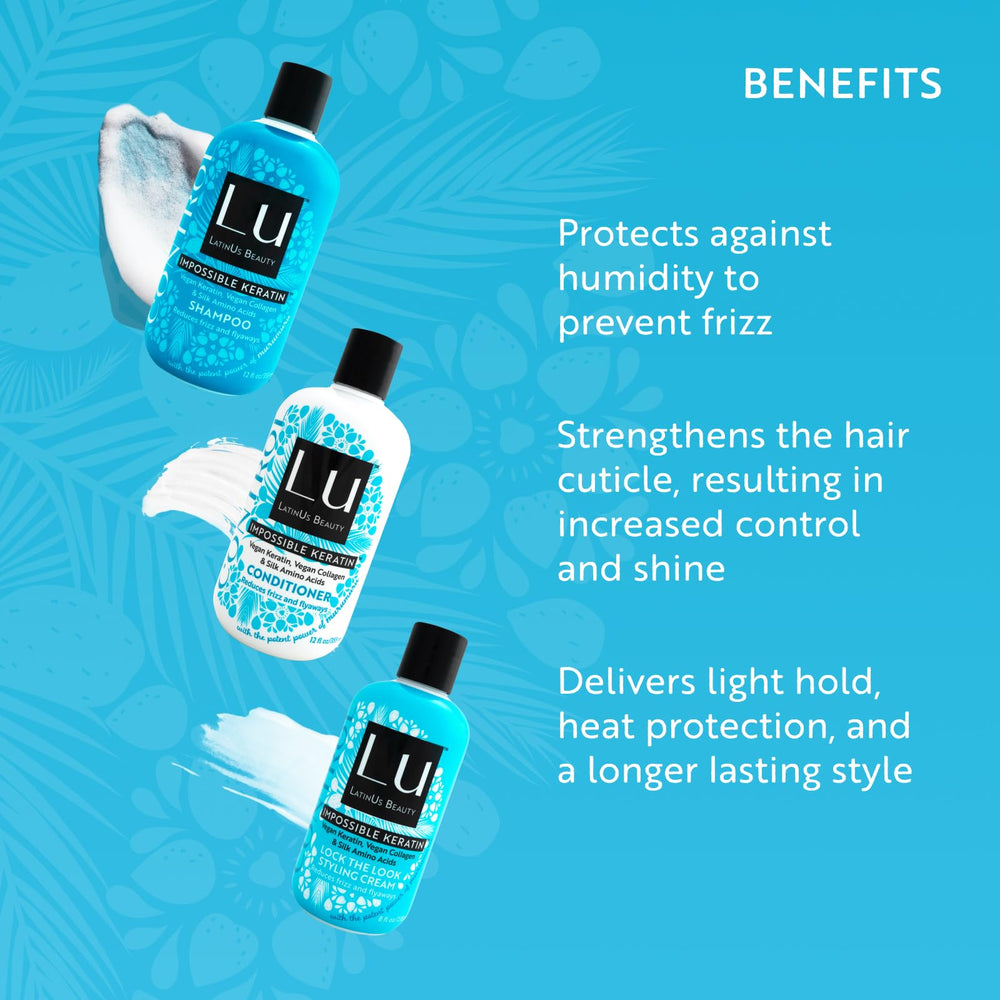 Latinus Lu anti-frizz set box highlights comprehensive care in a compact package