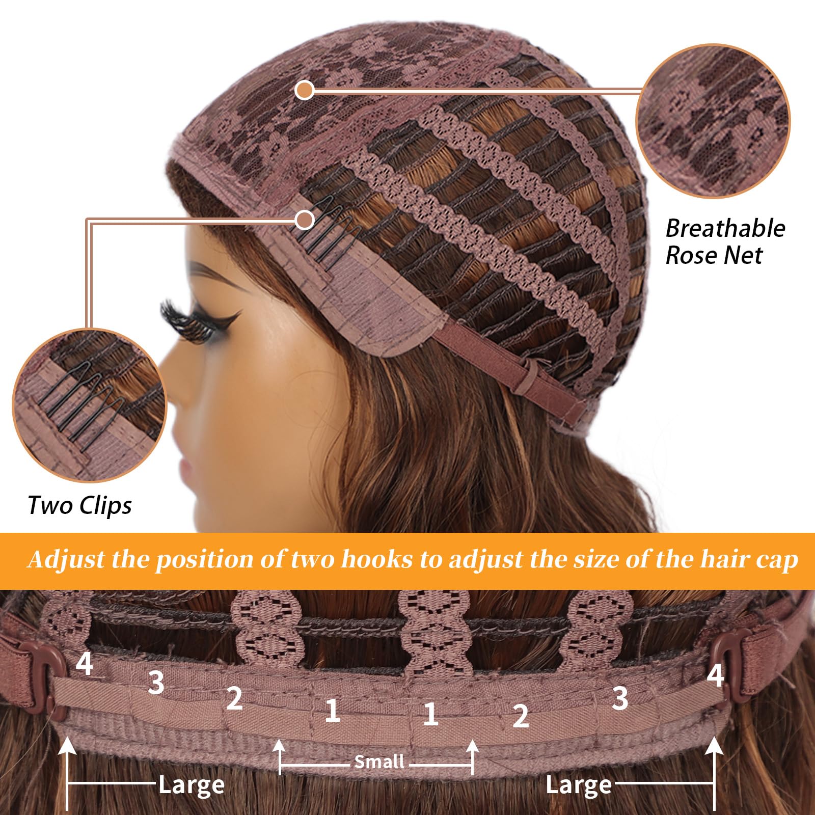 Lativ wig cap with adjustable closure ensures secure, comfortable fit