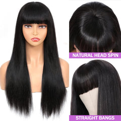 Lativ natural black color wig for seamless day-to-day looks.