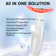 LATME neck and face massager handheld design for targeted contour massage.