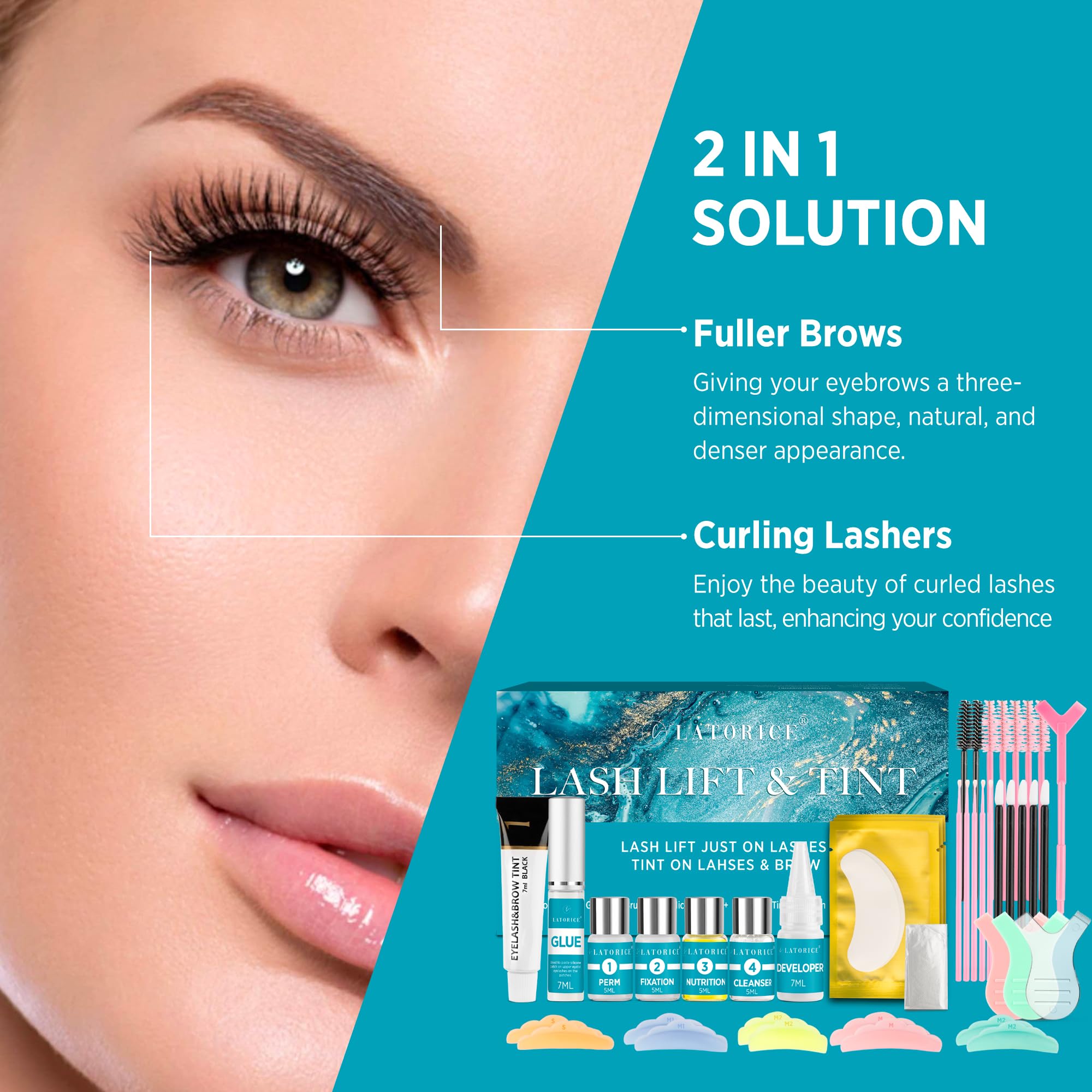 LATORICE at-home lash lift setup enables quick, comfortable transformation