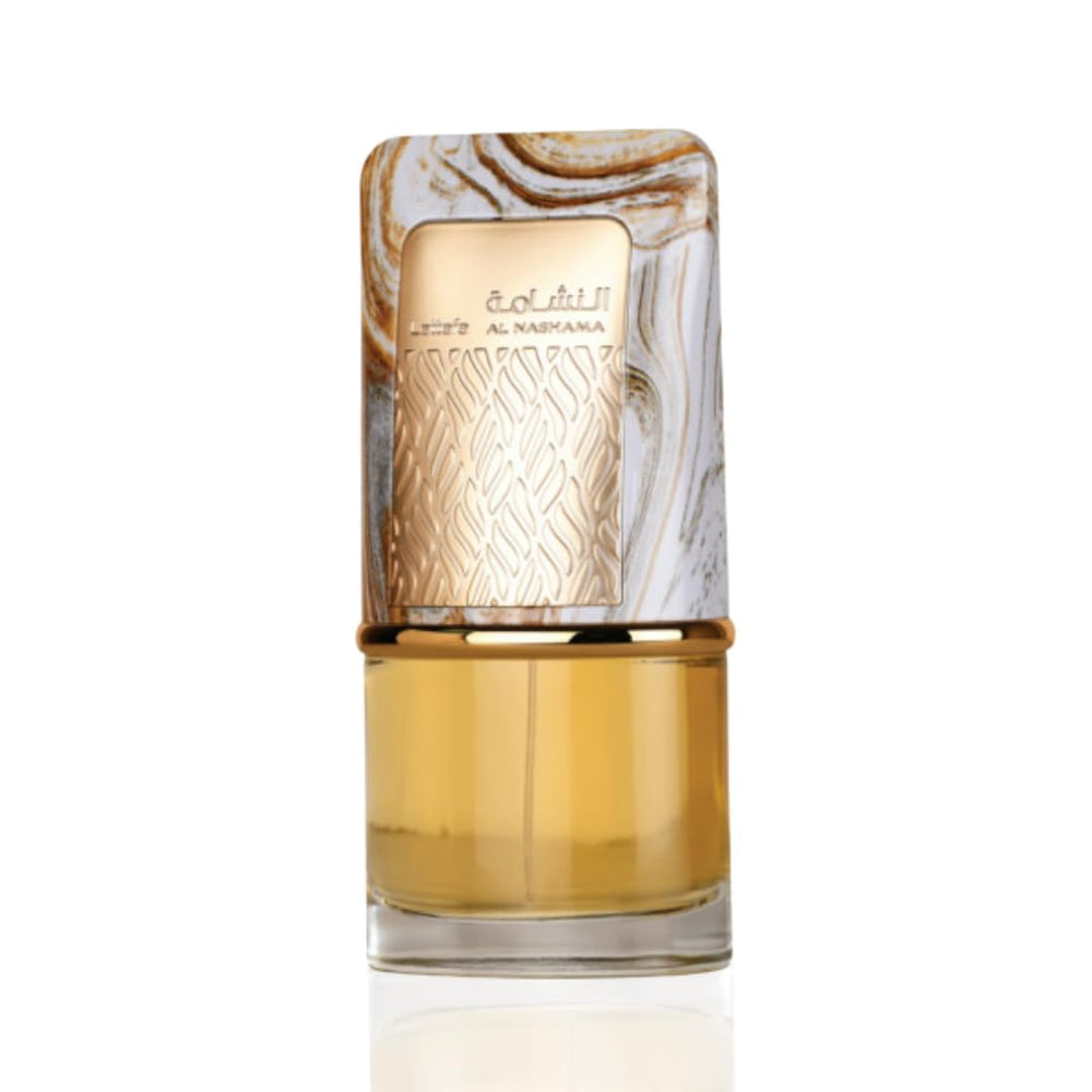 Lattafa Al Nashama opening notes visual hints bright Bergamot and Pink Pepper