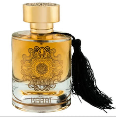 Lattafa Alhambra Karat glass texture conveys elegance and versatility for all occasions.