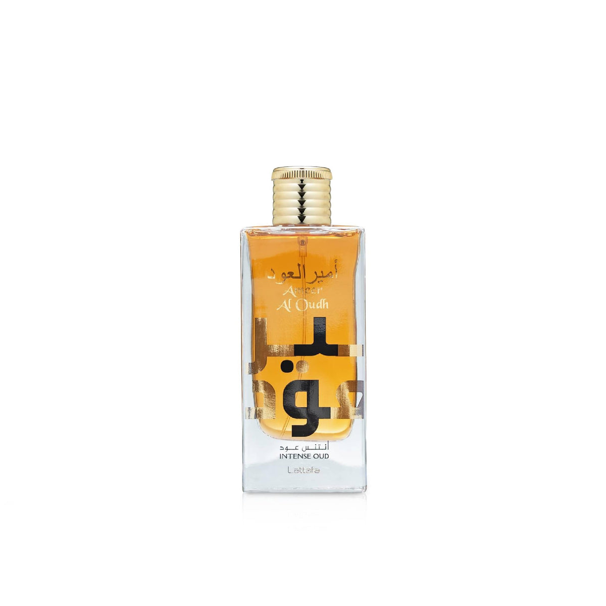 Lattafa Ameer Al Oud Intense front bottle view, premium oud scent for daily wear.