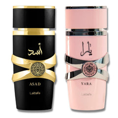 Lattafa Asad bottle showcases bold amber notes and modern masculine styling.