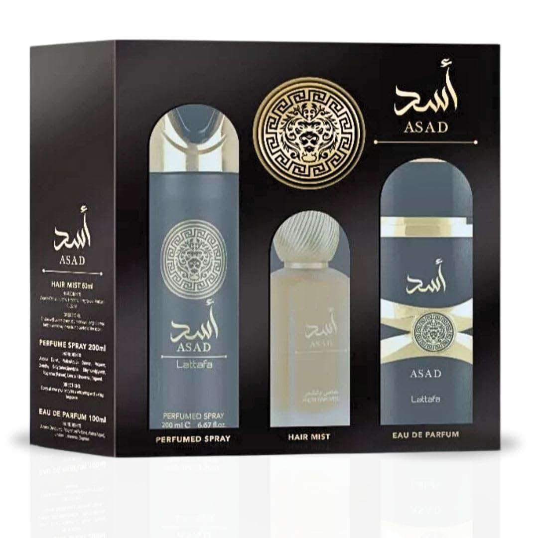 Lattafa Asad Hair Mist 50ml bottle for lightweight refreshment