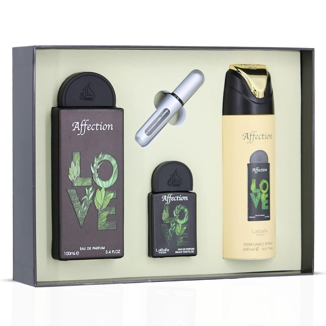 Affection perfumed spray bottle highlighting a luxurious unisex aroma.