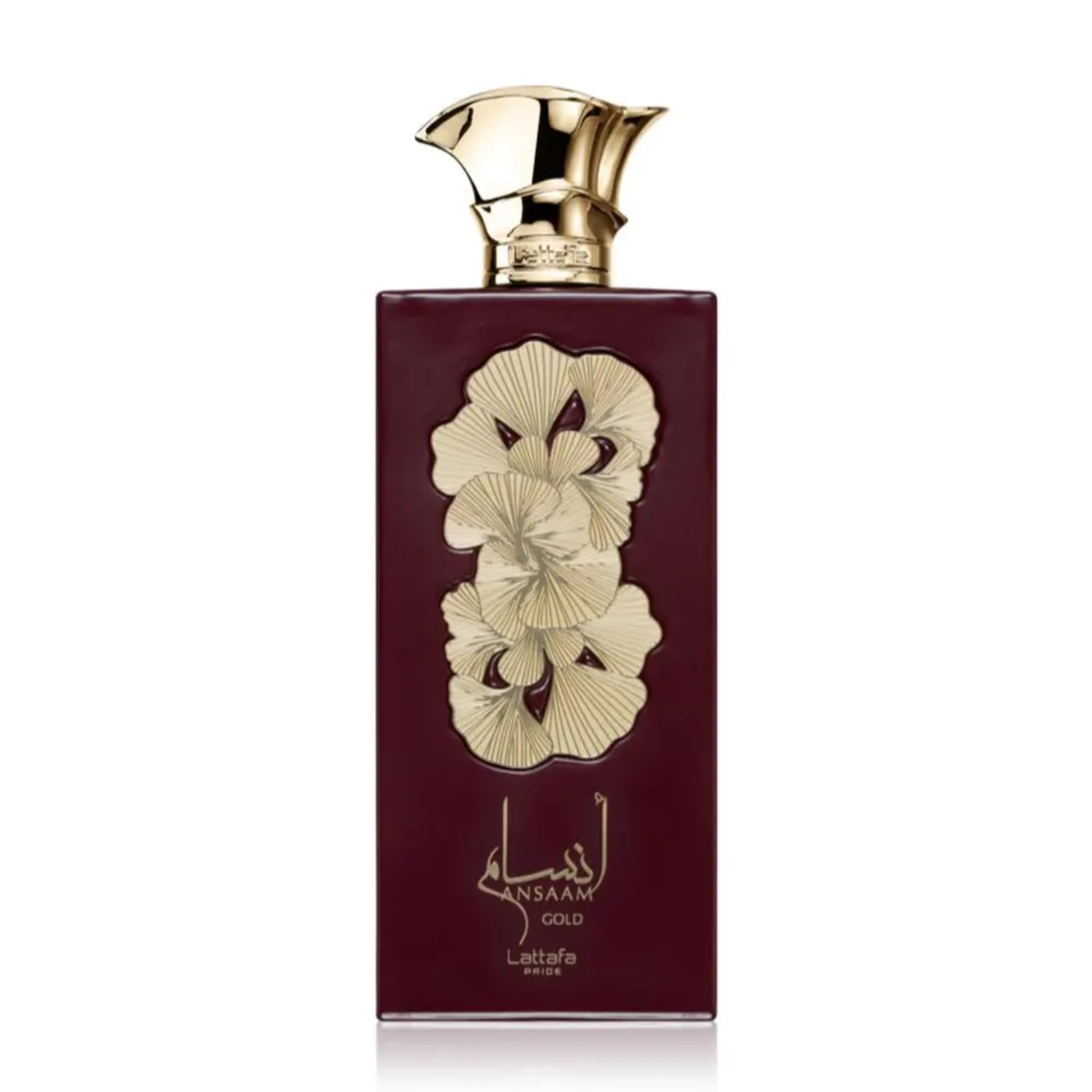 Lattafa Pride Ansaam Gold travel size EDP bottle for on-the-go fragrance.