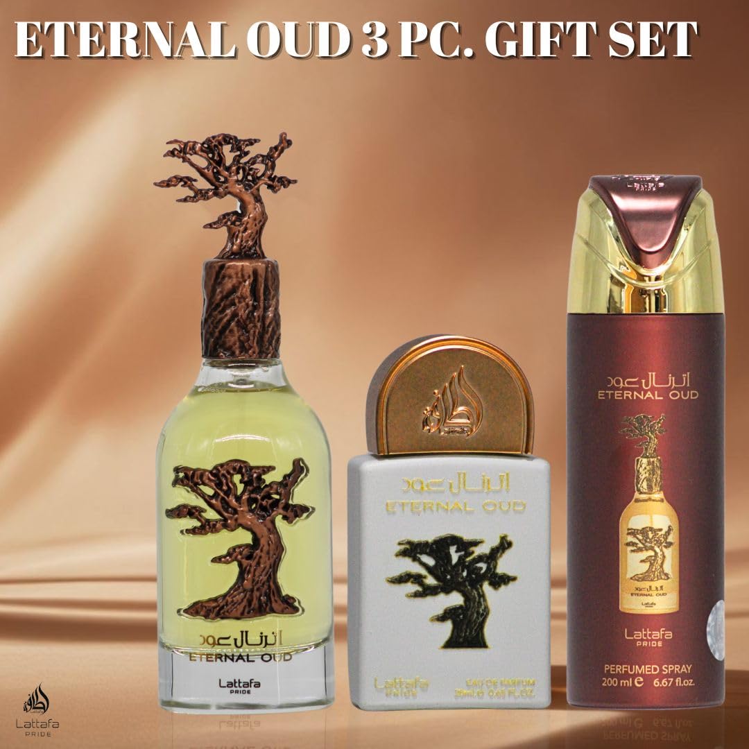 Lattafa Pride Eternal Oud bottle cap detail adds elegant flair.