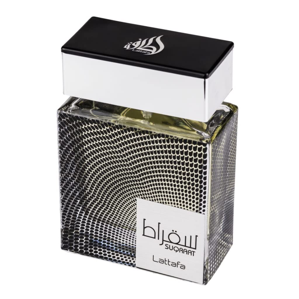 Lattafa Suqraat packaging box, premium presentation for gifting and personal collection.