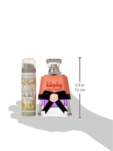 Lattafa Washwashah fragrance notes visual hint of raspberry and vanilla.