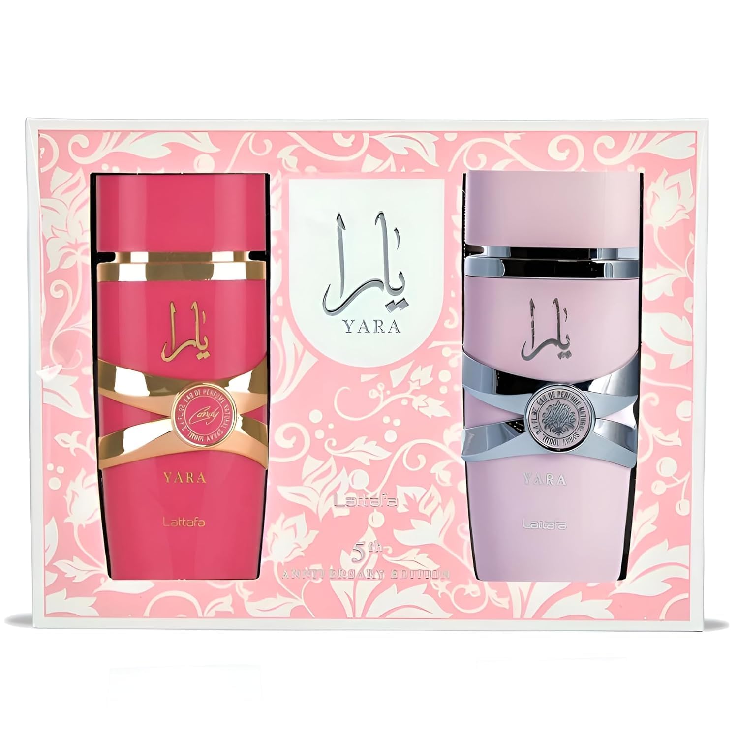 Lattafa Yara EDP spray bottle front view highlighting floral warmth and citrus lift