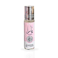 Lattafa Yara roll-on 10ml size, compact fragrance for travel.