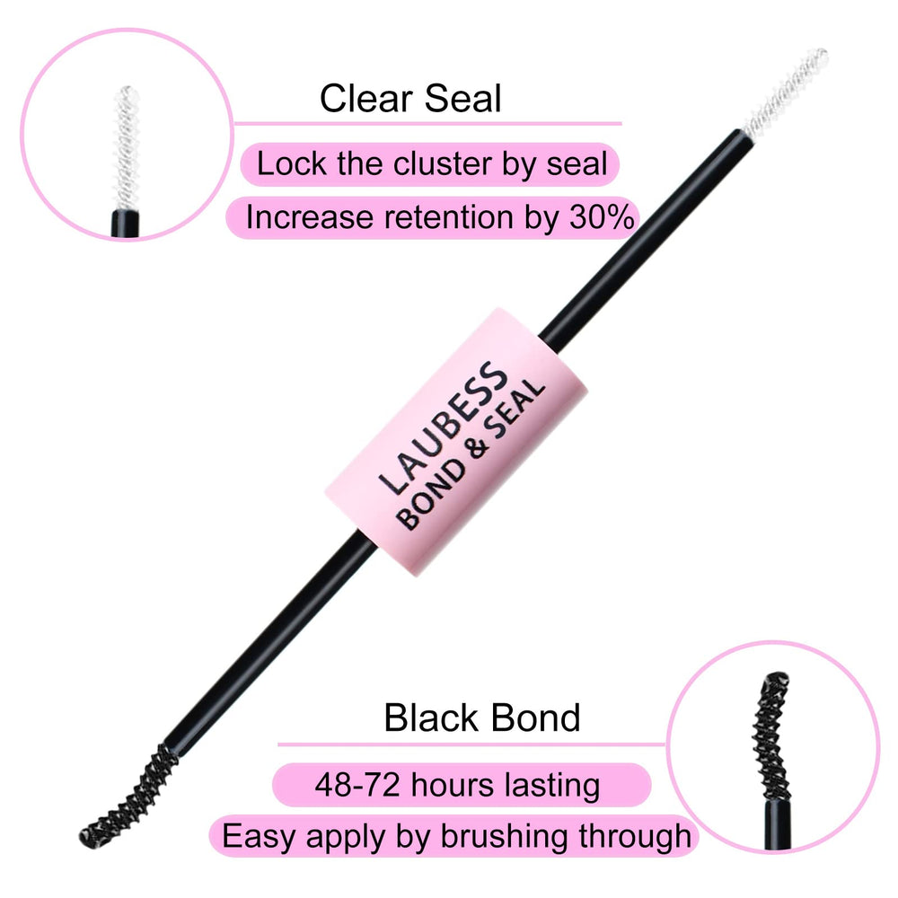 LAUBESS curved mini mascara brush aids precise bond application.