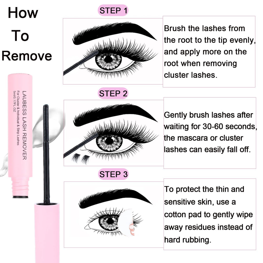 LAUBESS LASH beginner-friendly kit use example shows easy DIY steps.