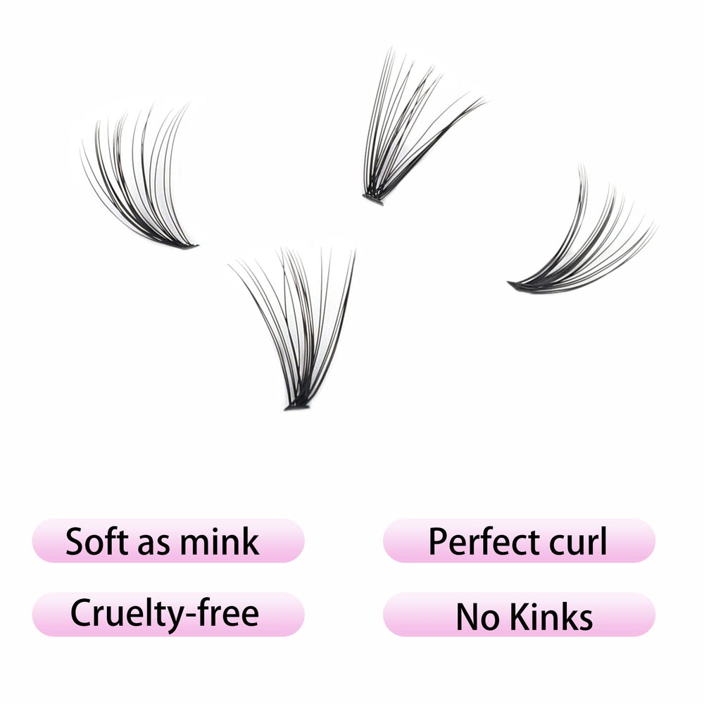 LAUBESS lash clusters come in compact packaging for DIY use.