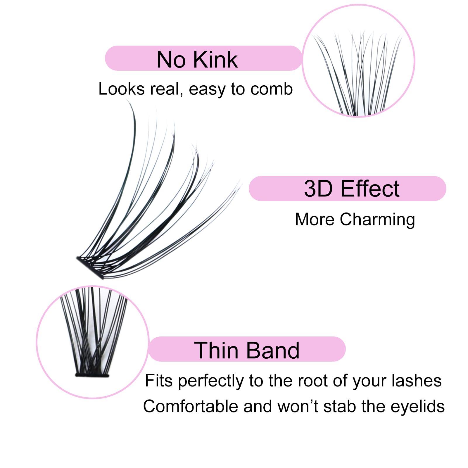LAUBESS lash clusters are waterproof for reliable wear during daily activities.
