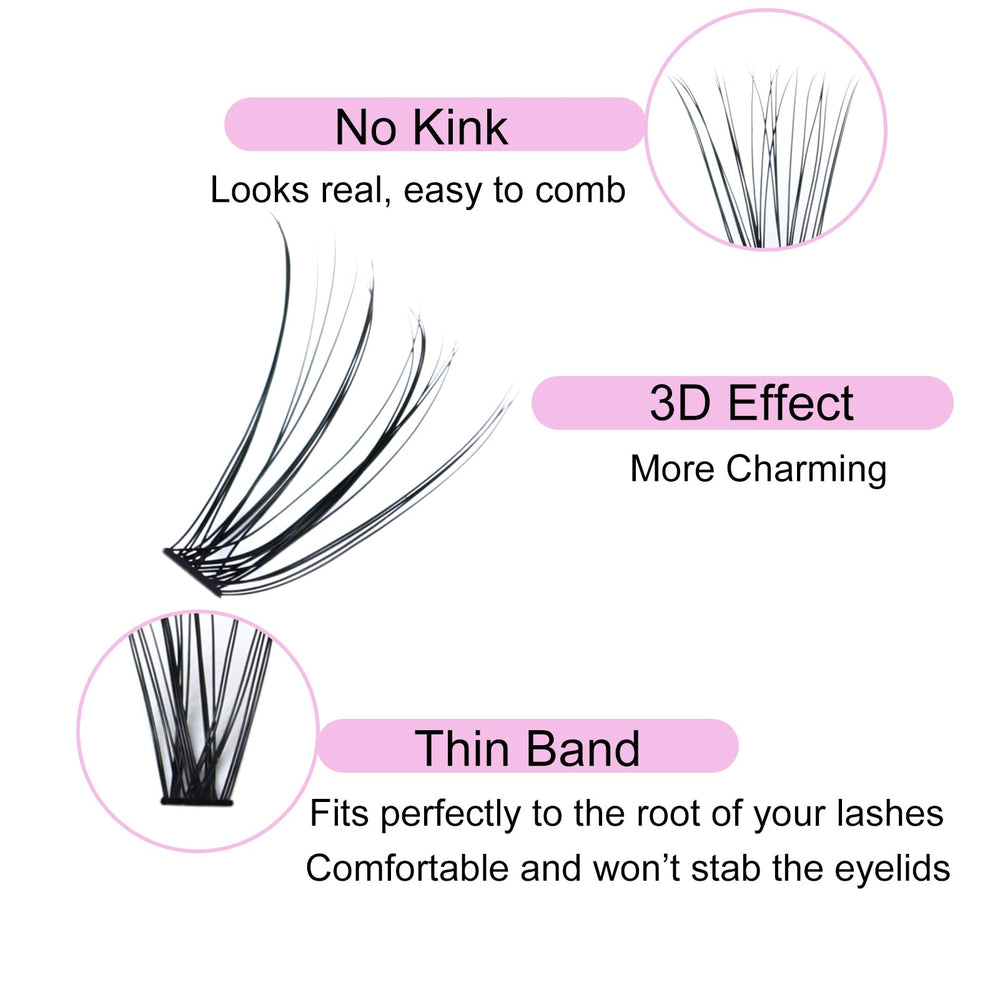 LAUBESS lash clusters are waterproof for reliable wear during daily activities.