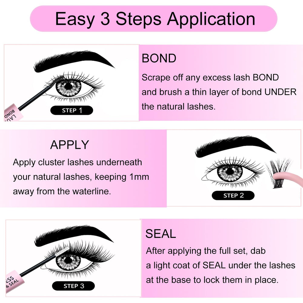 LAUBESS LASH eyelash brush helps even product distribution and finishing.